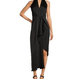 Alex Marie Elegant Black Halter Dress